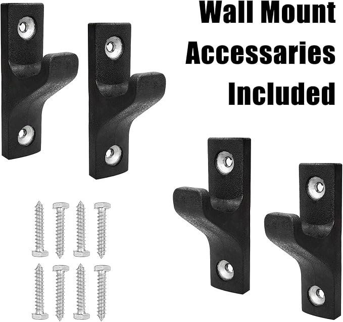 Luwint Wall Mounted Horizontal Barbell Holder, 1 Bar/2 Bars Storage Rack