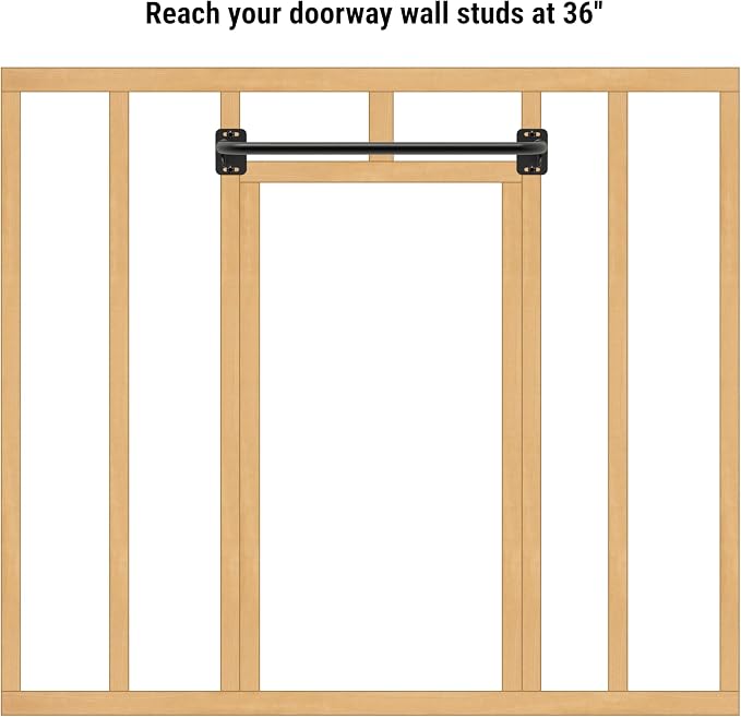 SELEWARE Heavy Duty Welded Pull Up Bar Wall/Joist/Ceiling Mount Chin Up Bar | Multifunctional Pull-up Bars w/Resistance Band Hooks for Home Gym Strength Training, Sturdy Steel Construction Support 500 lb