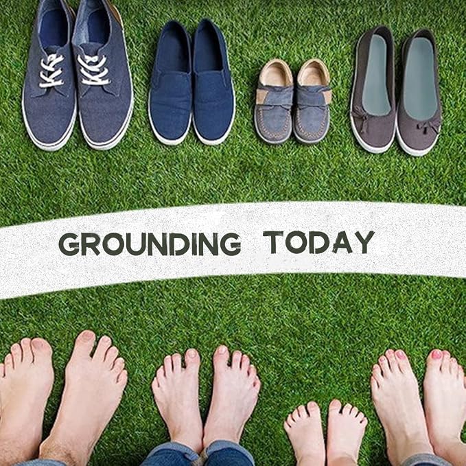 Grounding Mat Kit, 15ft Grounding Cord, Use for Ground Foot Mats, Computer Mat, Sleep Mat, Pet,Soft & Cozy, Home Use (23.6" x 13")