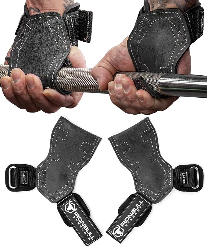 EZ Gripz PRO V2 Lifting Grips for Weightlifting: Weight Lifting Straps for Gym with Adjustable Wrist Neoprene Padding Gripps - Lifting Hooks, Wrist Wraps & Gloves Alternative for Deadlifts & Rows