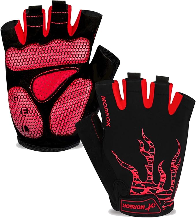 Cycling Gloves Bike Bicycle Gloves, Half Finger 5MM Gel Anti-Slip | Biking Gloves for Men Women Gym workout exercise Motorcycle Hiking Rowing Outdoor Sports