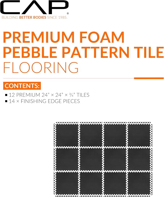 CAP Puzzle Exercise Mats | 3/4” Thick EVA Interlocking Foam Tiles for Home Gym Flooring | Multiple Options