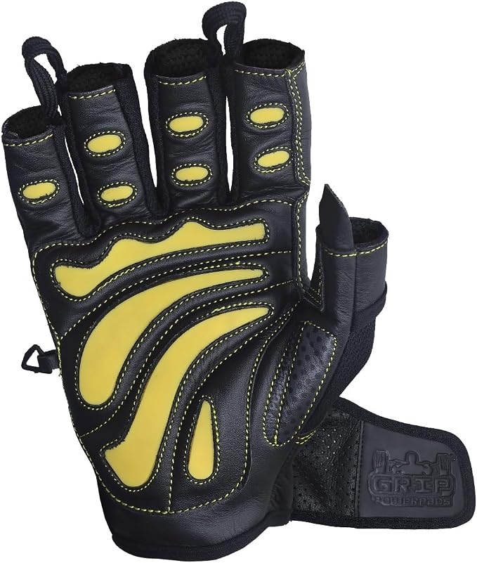 Elite Leather Gym Gloves – Grip & Comfort Design for Weightlifting, Powerlifting, Bodybuilding & Strength Training Workouts for Men & Women
