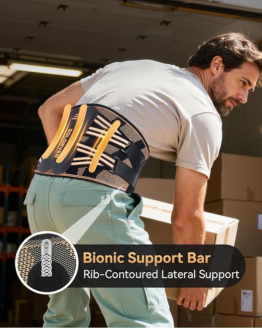 Copper Back Brace For Men Lower Back Brace For Work Lumbar Support Belt | Medical Grade Stronger Support System For Women Ultra Breathable Back Support Brace For Heavy Lifting Sciatica,Herniated Disc