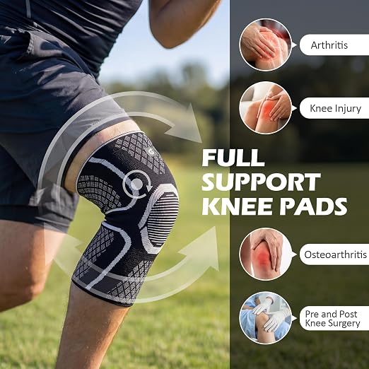 GOOGAH Knee Compression braces 1-Pack - Pain Relief Support for Arthritis, ACL & Meniscus Tears | Breathable Nylon Knee Sleeves for Men & Women | Sizes XXS-2XL
