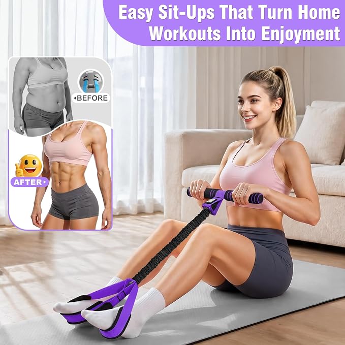 Upgraded Pedal Resistance Band with Handles, Multifunction Foot Pedal Resistance Bands for Abdomen,Waist,Arm, Core/ABS,Leg Workout at Home - Physical Therapy,Stretching,Strength Equipment