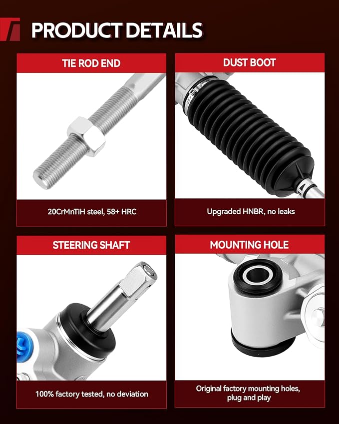 Torchbeam Power Steering Rack & Pinion Assembly Fit for 2008-2012 Liberty, 2007-2011 Nitro, Hydraulic System Steering, Replaces OEM 97-390