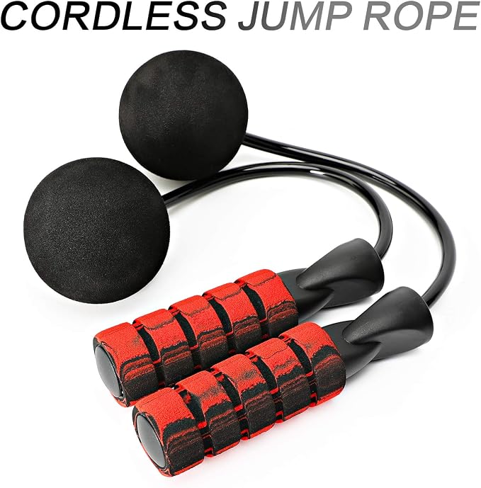 Jump Rope, Training Ropeless Skipping Rope for Fitness, Adjustable Weighted Cordless Jump Rope for Men and Women