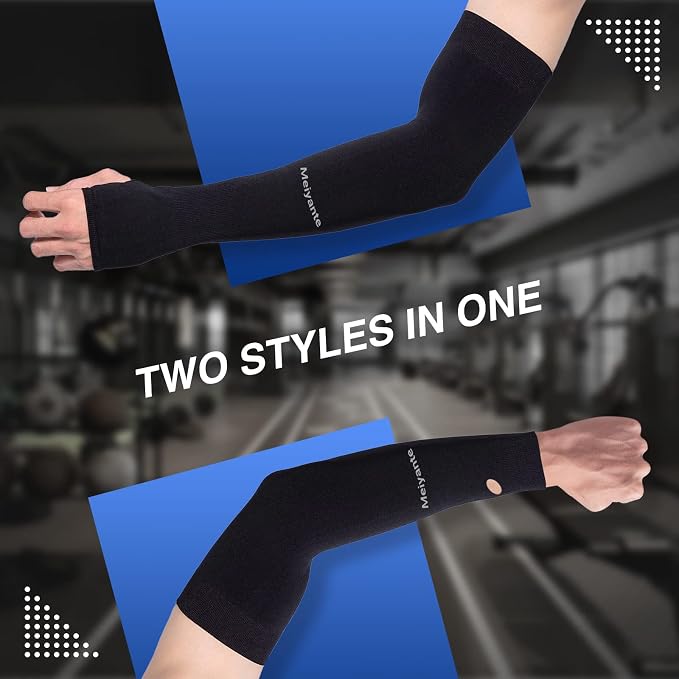 Cooling Arm Sleeves for Men & Women, UPF 50+ UV Protection | Wrist-length UPF 50+ arm sleeves for work, driving, gardening and sports; 88% nylon/12% spandex; 1 pair.
