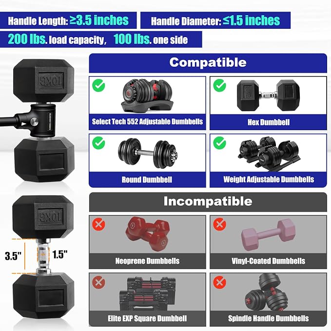 Dumbbell Barbell Converter Bar, Adjustable Weight Dumbbell to Barbell Converter, Easy Grip & Installation Weight Lifting Bar, Ideal for Strength Training Home Gym