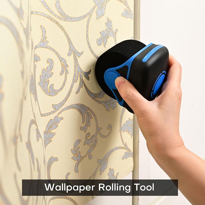 NEWISHTOOL Sponge Seam Roller Vinyl Applicator Tool, 2 Pack Pro Wrap Tools | Soft Foam Wheel Roller, Pro Heat-Resistant Rolling Tools for Vinyl Application on Vehicle Contoured, Rivets, Uneven Surface