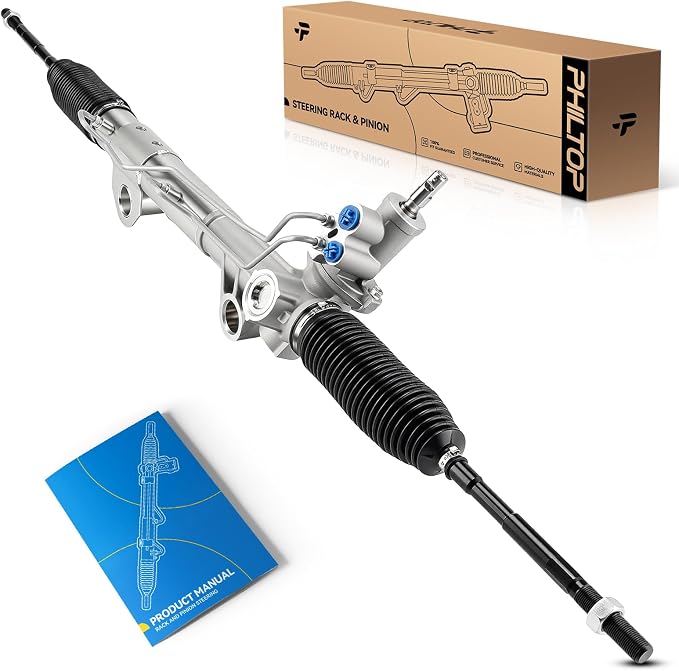 PHILTOP Power Steering Rack and Pinion for Ram 1500, Ram 2500, Ram 3500 | RWD Only, 2002-2005 Ram 1500, 2006 Ram 1500 RWD Extended Crew Cab, 2003-2006 Ram 2500/Ram 3500 No.52106518AG, 52106518AI