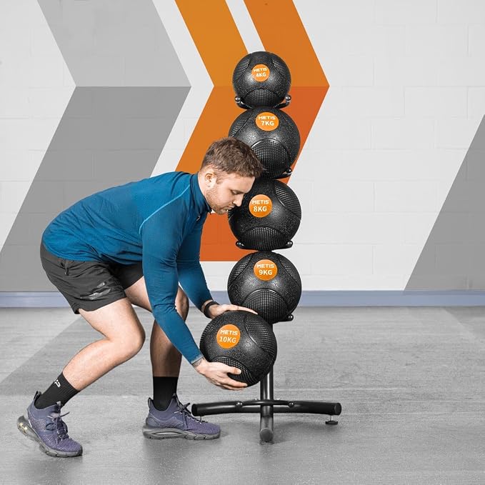 METIS Slam & Medicine Ball Storage Rack | Gym Ball Storage Towers [5-Tier] – Up to 66lbs Complete Sets Available
