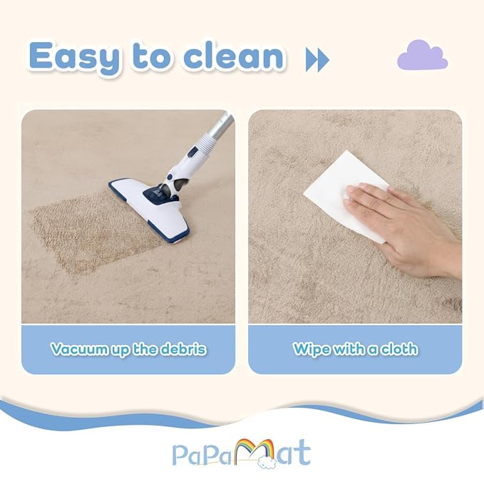 1.3" Thick Baby Play Mat for Floor,39x59 Memory Foam Tummy Time Mat | Ultra Soft Playmat for Baby,Tummy Time Foam Mats,Cushioned for Infant,Kids and Toddler Crawling,Easy Care