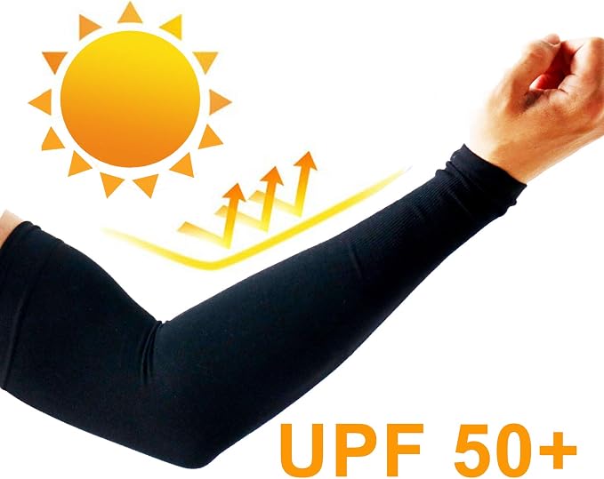 PFFY UV Protection Cooling Arm Sleeves for Men and Women UPF 50 Sun Sleeve