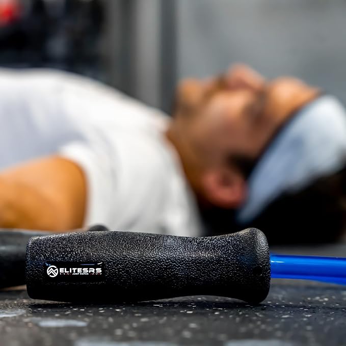 Elite Jumps Muay Thai 2.0 Weighted Jump Rope for MMA, 1.1 lbs, 8 ft | Heavy resistance rope for Muay Thai, MMA and boxing. Ball-bearing handles. Intermediate to advanced.