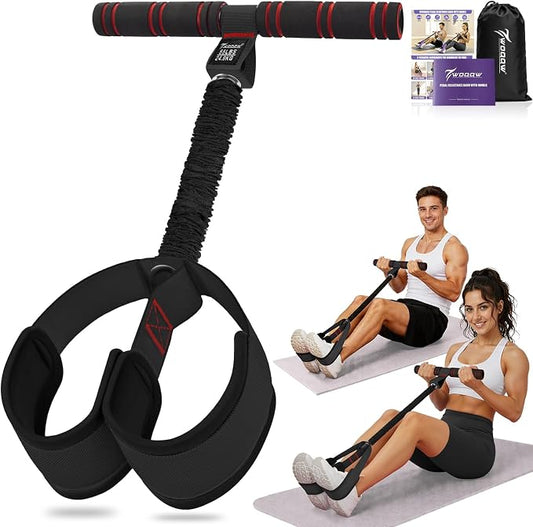Upgraded Pedal Resistance Band with Handles, Foot Pedal Resistance Bands for Women, Core Abs Leg Training, Exercise Bands for Full Body Workout Fitness, Home Gym Equipment, Pilates & Physical Therapy