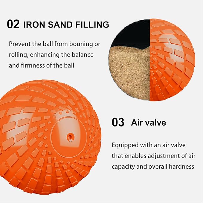 Medicine Ball 8, 10 lbs Slam Ball Weighted Balls for Exercise Strength and Crossfit Workout