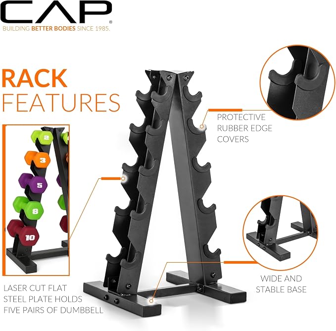 CAP Barbell Neoprene Dumbbell Weights Pairs & Sets | Color Series