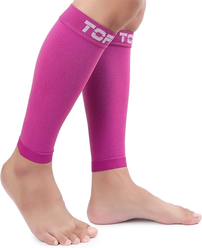 TOFLY Calf Compression Sleeve 20-30mmHg 1 Pair Footless For Men & Women | Footless Compression Socks For Leg Support, Shin Splint, Pain Relief, Swelling, Varicose Veins, Maternity, Nursing, & Travel