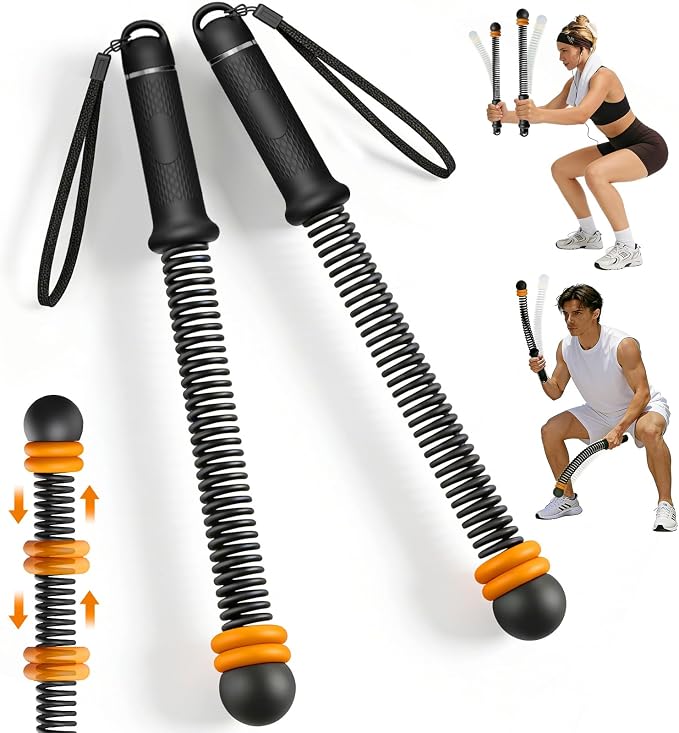 Pinailon Ropeless Battle Ropes Portable Cordless Strength Home Gym Black | Workout Exercise Rope for Strength Building, Heavy Duty, HIIT & Low-Impact Aerobic Training for Men & Women