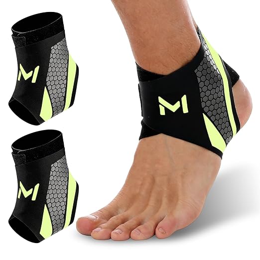 2-Pack Ankle Brace Compression Support Stabilizer,Adjustable Lace-Up Ankles Sock Sports Basketball Sprain Recovery Men Women Foot Orthopedic Grade Tendonitis Protection Plantar Fasciitis Relief, Green