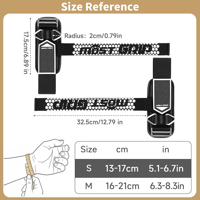 Drip Glue Non-Slip Wrist Straps for Weightlifting, 2-in-1 Lifting Straps with D Rings for Cable Machine Workout, 10mm Neoprene Padded Wrist Wraps for Weight Lifting Deadlift