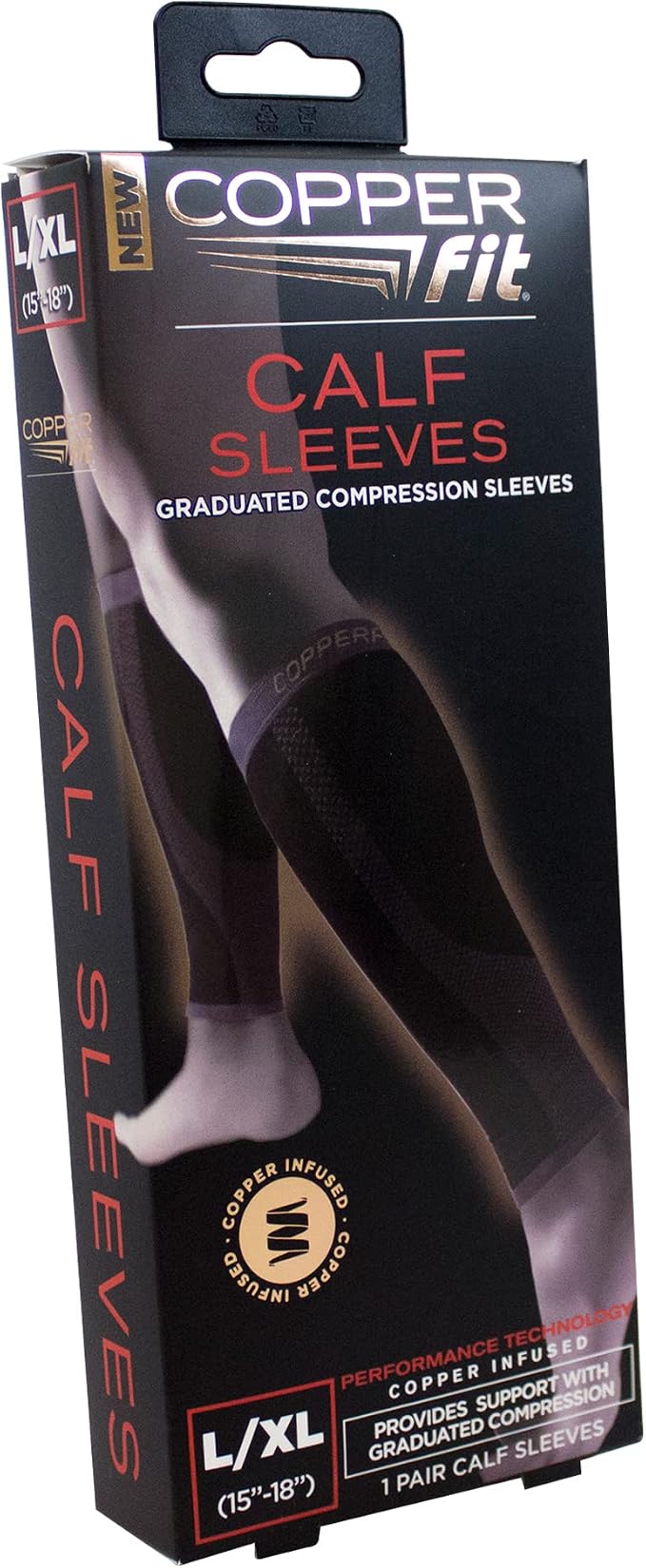 Copper Fit Unisex Calf Compression Sleeves