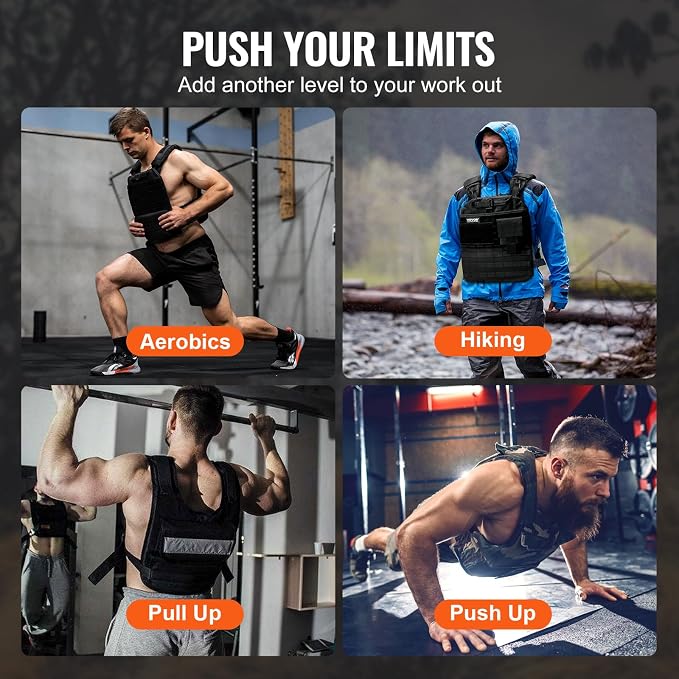 VEVOR Weight Vest Plates, 5.75/8.75/14.5/19.75 LB Pairs, Premium Steel Weighted plates, Additional Weight for Weight Vests, for Strength Training, Running, Fitness, Heavy Workouts