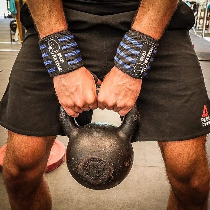 WOD Nation Wrist Wraps for Weightlifting & Strength Training – Professional Gym Straps w/Thumb Loop for Men & Women