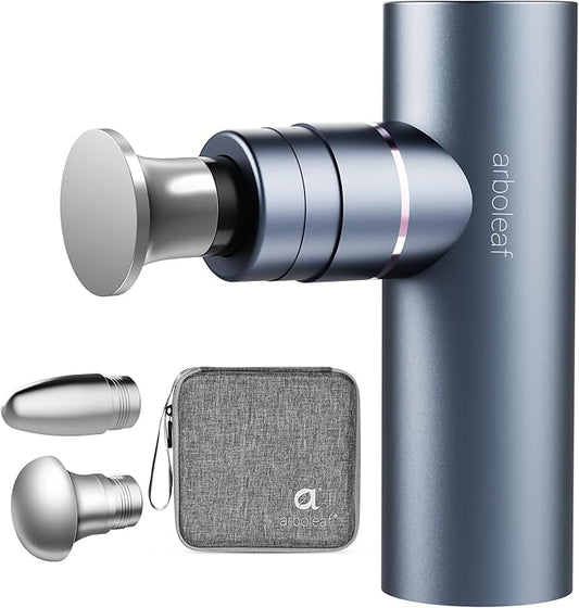arboleaf Mini Massage Gun Deep Tissue with Metal Heads, Muscle Massager | Premium All-Metal Attachments with a Compact Design and Quiet Motor for Targeted Recovery at Home, the Gym, or on the Go