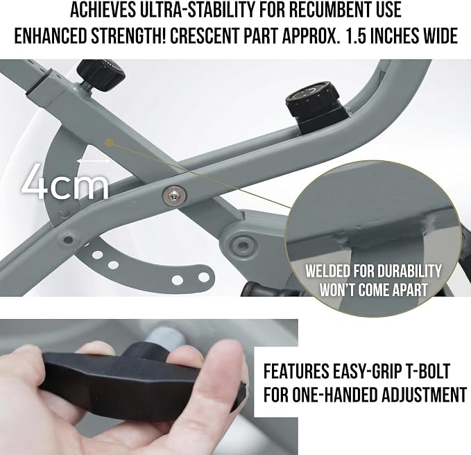BARWING Stationary Exercise Bike for Home Workout, 5 IN 1 Foldable Indoor Cycling Bike for Seniors, 350LB Capacity, 16-Level Magnetic Resistance, Seat Backrest Adjustments