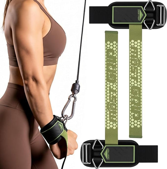 Drip Glue Non-Slip Wrist Straps for Weightlifting, 2-in-1 Lifting Straps with D Rings for Cable Machine Workout, 10mm Neoprene Padded Wrist Wraps for Weight Lifting Deadlift