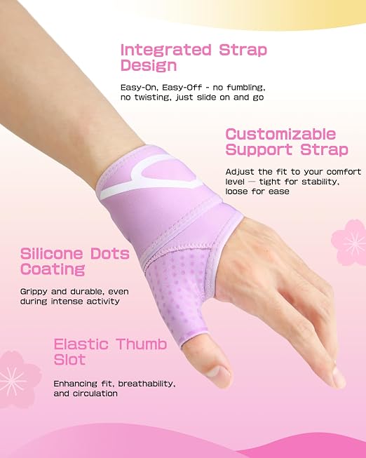 Wrist Brace with Soft-Touch Fabric, Left, S | Compression Wrist Support for Daily Wear, Typing & Work, Adjustable Wrist Wrap for Mild Carpal Tunnel, Tendonitis