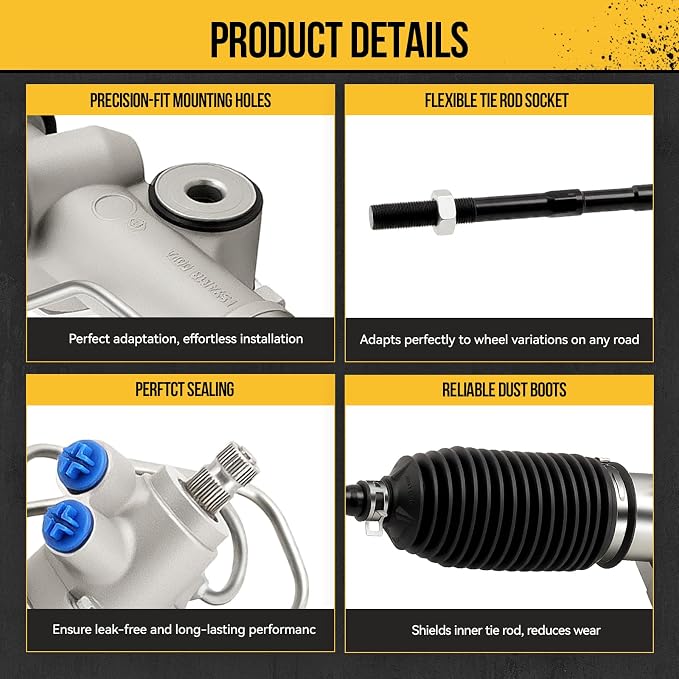 KAC Hydraulic Power Steering Rack and Pinion Assembly Compatible with 2004 2005 2006 2007 2008 2009 Nissan Quest All Models Replace# 973026