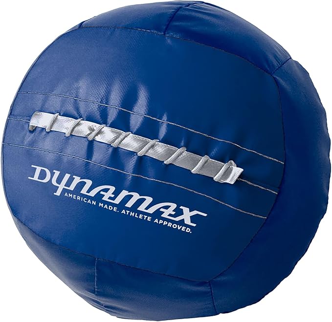 Dynamax Standard Medicine Ball, 4–30 lb Soft Shell Wall Ball, 14-Inch Weighted Exercise Ball for Strength Training, Core Workouts, Conditioning & Functional Fitness