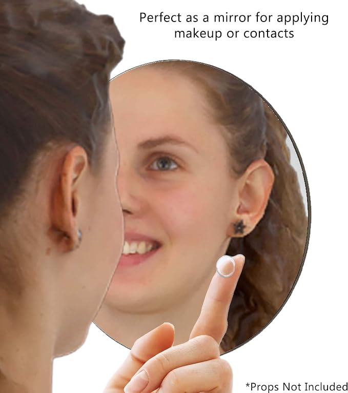 Marketing Holders Acrylic Mirror Round 15 Inch Reflective Circle Tiles DIY Crafts Boats RV Campers Lightweight Durable Ideal for Home Architectural Design Kids Rooms Vanity Gyms