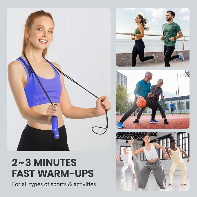 multifun Digital Jump Rope with Smart Counter & Timer - Adjustable Speed Skipping Rope for Fitness, Weight Loss, Boxing, MMA - Tangle-Free Ball Bearings & Anti-Slip Handles for Men, Women, Kids.(Check 2026 New Evolution for 3s Rope Swap)