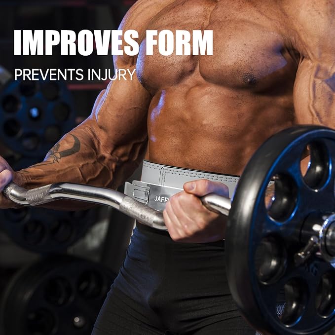 Jaffick Lever Lifting Belt – Power 10mm Extreme Heavy Duty Genuine Leather Lower Back Support for Squats, Bench Press, Deadlifts Bodybuilding Weightlifting Powerlifting for Men & Women