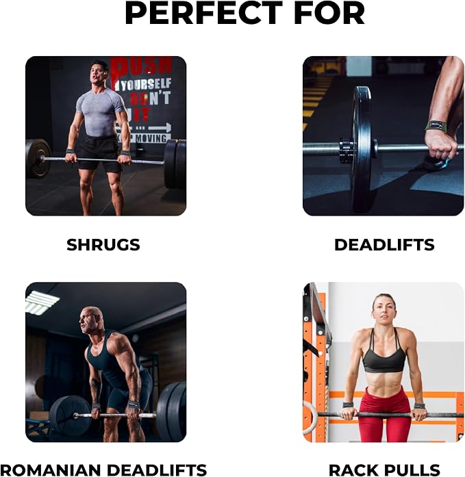 Lifting Straps for Weightlifting, Bodybuilding, Powerlifting, Strength Training, & Deadlifts - Padded Neoprene 21 inch Cotton Lifting Wrist Straps, Gym Wrist Straps for Weight Lifting
