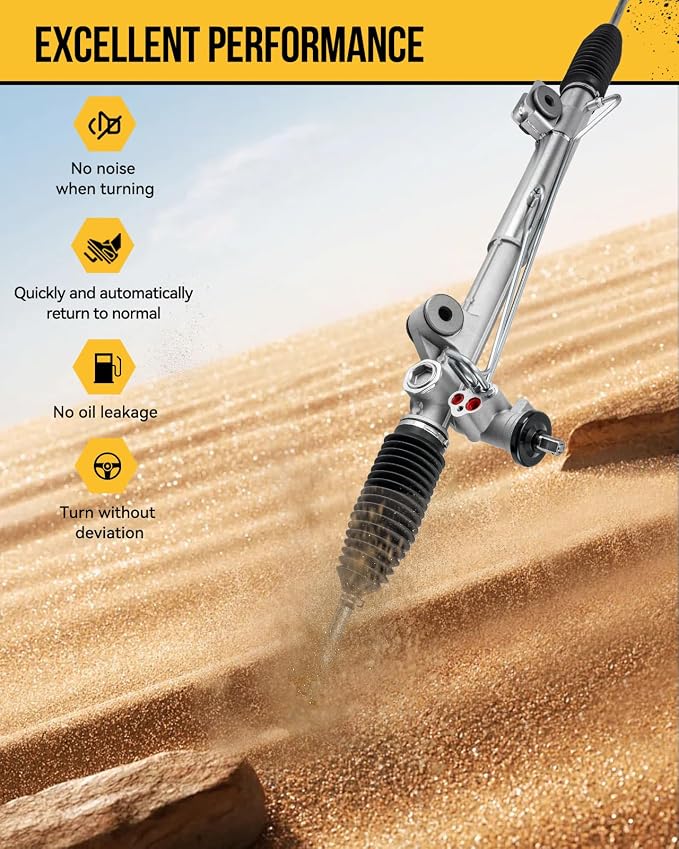 KAC Hydraulic Power Steering Rack and Pinion Assembly Compatible with Nissan 1991 1992 1993 1994 Sentra 1.6L Replace# 261874