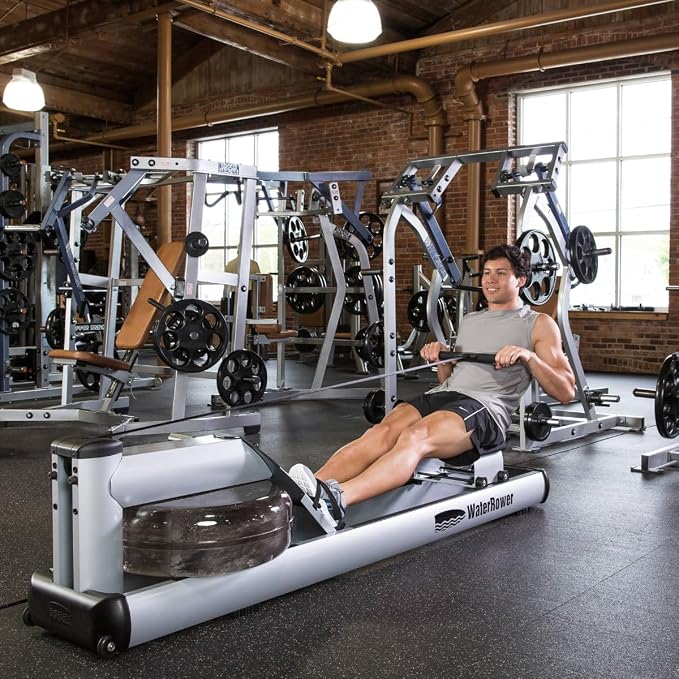 WaterRower M1 Rowing Machine with S4 BLE Monitor | USA Made Water Rower | Original Handcrafted Erg Row Machine for Home Use & Gym