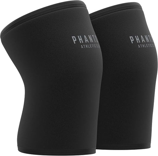 7mm Compression Knee Sleeves for Weightlifting Support, Powerlifting Strength, Heavy Squats, Cross Training, Gym Fitness, Sports – Strong Thick Neoprene Knee Braces for Men & Women (2 Pack, XXL)