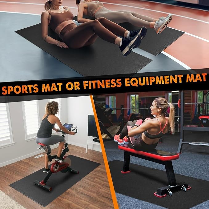 PROIRON Heavy Duty Exercise Equipment Mat, Treadmill Mat - 45"x32", 48"x24", 78"x36" - Floor Protector for Home Gym, Exercise Bike, Weight Bench, Rowing Machine, Cross Trainer