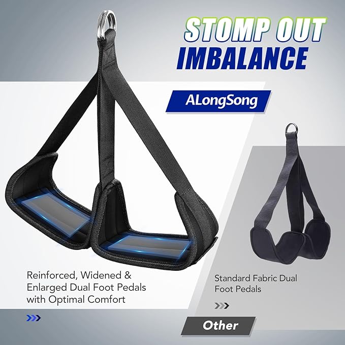 ALongSong Pull Up Assistance Bands with Foot Support Pedal - Upgraded Heavy Duty Resistance Bands Adjustable Weight/Height with 80Lbs Bands&Measured Strap for Strength Training Home Gym