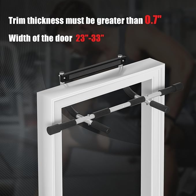 Pull Up Bar for Doorway, Portable Pull-up Bar for Strength Training, Body Fitness Workout Bar With Thickened Steel, Indoor Chin-Up Bar&Upper Body Workout Bar Fitness Trainer for Home and Gym
