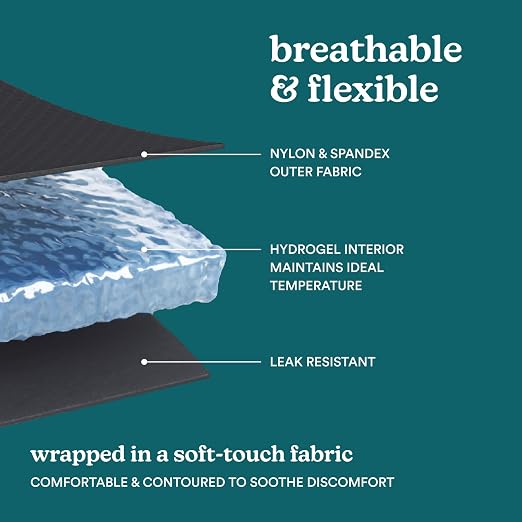 Homedics Hot and Cold Relief Gel Elbow Sleeve, Heat or Ice Therapy | for Sore Elbows and Joints, Soft-Touch Stretch Fabric, Contoured Hydrogel Design for Comfort and Relaxation