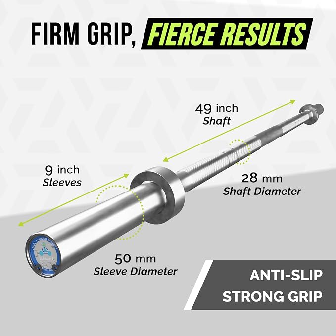 Olympic Training Barbell 6FT, 15lb Weight, 300LBS Capacity