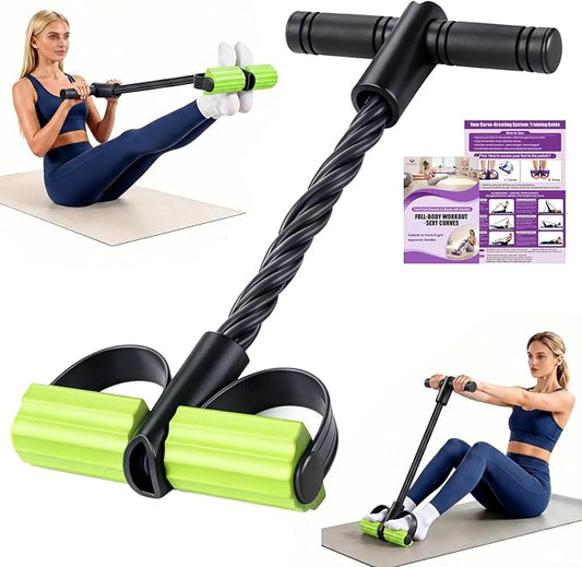 Foot Pedal Resistance Bands with Handles, 6-Tube Multifunction Exercise Bands, Durable Home Gym Fitness Equipment for Women & Men