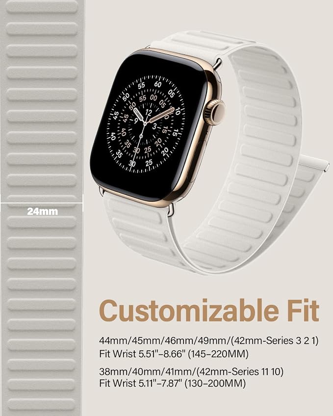 Magnetic Link Sport Band Compatible with Apple Watch Bands for Men Women | Patented Solo Loop Band 40mm 38mm 41mm 44mm 45mm 42mm 49mm, Sport Strap for iWatch Series 11 10 9 8 7 6 5 4 3 2 1 Ultra SE